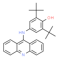 ChemSpider 2D Image | 4-(acridin-9-ylamino)-2,6-di-tert-butylphenol | C27H30N2O