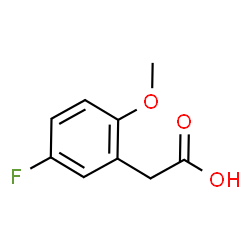 ChemSpider 2D Image | 5-Fluoro-2-methoxyphenylacetic acid | C9H9FO3