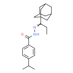 ChemSpider 2D Image | N'-[1-(Adamantan-1-yl)propylidene]-4-isopropylbenzohydrazide | C23H32N2O