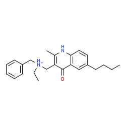 ChemSpider 2D Image | N-Benzyl-N-[(6-butyl-2-methyl-4-oxo-1,4-dihydro-3-quinolinyl)methyl]ethanaminium | C24H31N2O