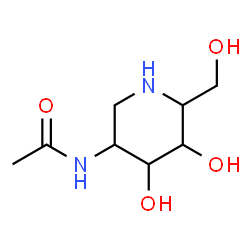 ChemSpider 2D Image | N-[4,5-Dihydroxy-6-(hydroxymethyl)-3-piperidinyl]acetamide | C8H16N2O4