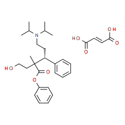 ChemSpider 2D Image | Phenyl (3R)-5-(diisopropylamino)-2-(2-hydroxyethyl)-2-methyl-3-phenylpentanoate (2E)-2-butenedioate (1:1) | C30H41NO7