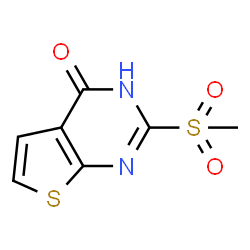 ChemSpider 2D Image | 2-(Methylsulfonyl)thieno[2,3-d]pyrimidin-4(1H)-one | C7H6N2O3S2