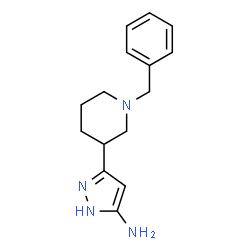 ChemSpider 2D Image | 3-(1-Benzyl-3-piperidinyl)-1H-pyrazol-5-amine | C15H20N4