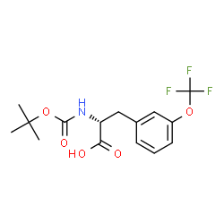 ChemSpider 2D Image | N-{[(2-Methyl-2-propanyl)oxy]carbonyl}-3-(trifluoromethoxy)-D-phenylalanine | C15H18F3NO5