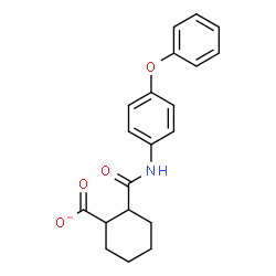 ChemSpider 2D Image | 2-[(4-Phenoxyphenyl)carbamoyl]cyclohexanecarboxylate | C20H20NO4