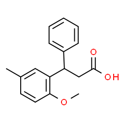 ChemSpider 2D Image | 2-Methoxy-5-methyl-Î²-phenylbenzenepropanoic acid | C17H18O3