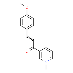 ChemSpider 2D Image | 3-[3-(4-Methoxyphenyl)acryloyl]-1-methylpyridinium | C16H16NO2
