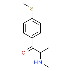 ChemSpider 2D Image | 2-(Methylamino)-1-[4-(methylsulfanyl)phenyl]-1-propanone | C11H15NOS