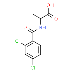 ChemSpider 2D Image | N-(2,4-Dichlorobenzoyl)alanine | C10H9Cl2NO3