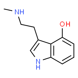 ChemSpider 2D Image | 3-[2-(Methylamino)ethyl]-1H-indol-4-ol | C11H14N2O