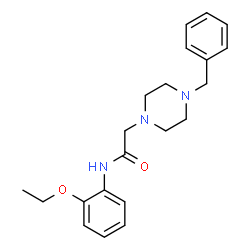 ChemSpider 2D Image | 2-(4-Benzyl-1-piperazinyl)-N-(2-ethoxyphenyl)acetamide | C21H27N3O2