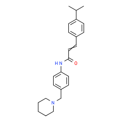 ChemSpider 2D Image | 3-(4-Isopropylphenyl)-N-[4-(1-piperidinylmethyl)phenyl]acrylamide | C24H30N2O