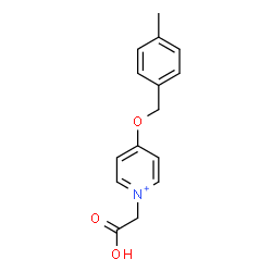 ChemSpider 2D Image | 1-(Carboxymethyl)-4-[(4-methylbenzyl)oxy]pyridinium | C15H16NO3