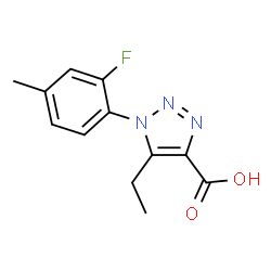 ChemSpider 2D Image | 5-Ethyl-1-(2-fluoro-4-methylphenyl)-1H-1,2,3-triazole-4-carboxylic acid | C12H12FN3O2