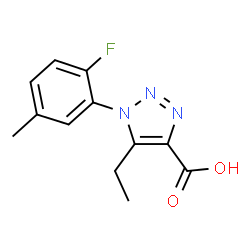 ChemSpider 2D Image | 5-Ethyl-1-(2-fluoro-5-methylphenyl)-1H-1,2,3-triazole-4-carboxylic acid | C12H12FN3O2