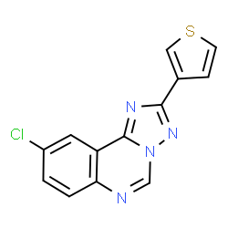 ChemSpider 2D Image | 9-Chloro-2-(3-thienyl)[1,2,4]triazolo[1,5-c]quinazoline | C13H7ClN4S