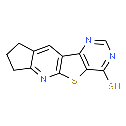 ChemSpider 2D Image | 8,9-Dihydro-1H-cyclopenta[5',6']pyrido[3',2':4,5]thieno[3,2-d]pyrimidine-4(7H)-thione | C12H9N3S2