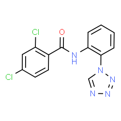 ChemSpider 2D Image | 2,4-Dichloro-N-[2-(1H-tetrazol-1-yl)phenyl]benzamide | C14H9Cl2N5O