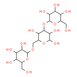 ChemSpider 2D Image | Hexopyranosyl-(1->3)-[hexopyranosyl-(1->6)]hexopyranose | C18H32O16