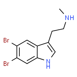 ChemSpider 2D Image | 5,6-dibromo-3-(2-methylaminoethyl)indole | C11H12Br2N2