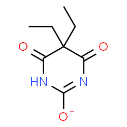 ChemSpider 2D Image | 5,5-Diethyl-4,6-dioxo-1,4,5,6-tetrahydro-2-pyrimidinolate | C8H11N2O3