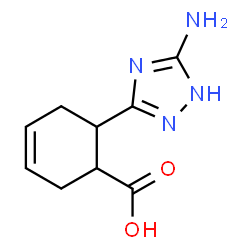 ChemSpider 2D Image | 6-(3-Amino-1H-1,2,4-triazol-5-yl)-3-cyclohexene-1-carboxylic acid | C9H12N4O2