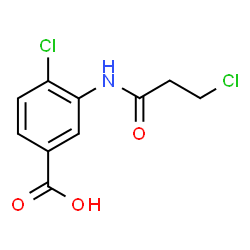 ChemSpider 2D Image | 4-Chloro-3-[(3-chloropropanoyl)amino]benzoic acid | C10H9Cl2NO3