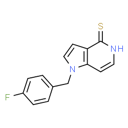 ChemSpider 2D Image | 1-(4-Fluorobenzyl)-1,5-dihydro-4H-pyrrolo[3,2-c]pyridine-4-thione | C14H11FN2S