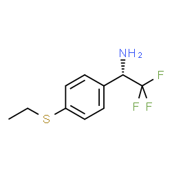 ChemSpider 2D Image | (1S)-1-[4-(Ethylsulfanyl)phenyl]-2,2,2-trifluoroethanamine | C10H12F3NS