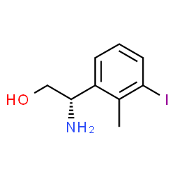 ChemSpider 2D Image | (2S)-2-Amino-2-(3-iodo-2-methylphenyl)ethanol | C9H12INO