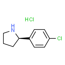 ChemSpider 2D Image | (r)-2-(4-chlorophenyl)pyrrolidine hydrochloride | C10H13Cl2N