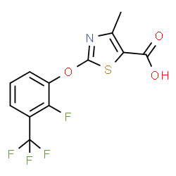 ChemSpider 2D Image | 2-[2-Fluoro-3-(trifluoromethyl)phenoxy]-4-methyl-1,3-thiazole-5-carboxylic acid | C12H7F4NO3S
