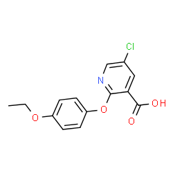 ChemSpider 2D Image | 5-Chloro-2-(4-ethoxyphenoxy)nicotinic acid | C14H12ClNO4