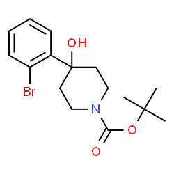 ChemSpider 2D Image | 2-Methyl-2-propanyl 4-(2-bromophenyl)-4-hydroxy-1-piperidinecarboxylate | C16H22BrNO3