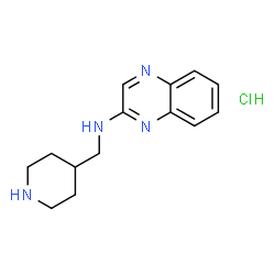 ChemSpider 2D Image | N-(4-Piperidinylmethyl)-2-quinoxalinamine hydrochloride (1:1) | C14H19ClN4