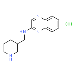 ChemSpider 2D Image | N-(3-Piperidinylmethyl)-2-quinoxalinamine hydrochloride (1:1) | C14H19ClN4
