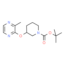 ChemSpider 2D Image | tert-Butyl 3-((3-methylpyrazin-2-yl)oxy)piperidine-1-carboxylate | C15H23N3O3