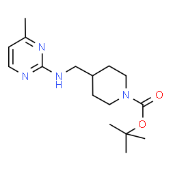 ChemSpider 2D Image | TERT-BUTYL 4-{[(4-METHYLPYRIMIDIN-2-YL)AMINO]METHYL}PIPERIDINE-1-CARBOXYLATE | C16H26N4O2