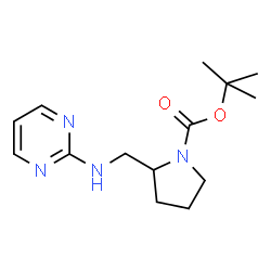 ChemSpider 2D Image | TERT-BUTYL 2-{[(PYRIMIDIN-2-YL)AMINO]METHYL}PYRROLIDINE-1-CARBOXYLATE | C14H22N4O2