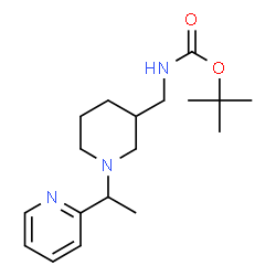 ChemSpider 2D Image | TERT-BUTYL N-({1-[1-(PYRIDIN-2-YL)ETHYL]PIPERIDIN-3-YL}METHYL)CARBAMATE | C18H29N3O2