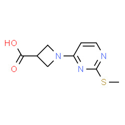 ChemSpider 2D Image | 1-(2-(Methylthio)pyrimidin-4-yl)azetidine-3-carboxylic acid | C9H11N3O2S