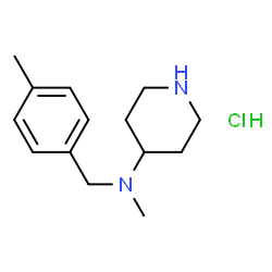 ChemSpider 2D Image | N-Methyl-N-(4-methylbenzyl)piperidin-4-amine hydrochloride | C14H23ClN2