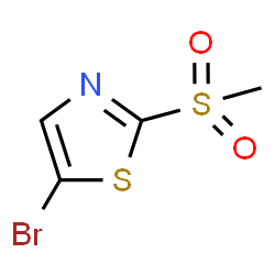 ChemSpider 2D Image | 5-Bromo-2-(methylsulfonyl)-1,3-thiazole | C4H4BrNO2S2