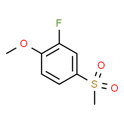ChemSpider 2D Image | 2-Fluoro-1-methoxy-4-(methylsulfonyl)benzene | C8H9FO3S