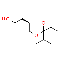 ChemSpider 2D Image | 2-[(4R)-2,2-Diisopropyl-1,3-dioxolan-4-yl]ethanol | C11H22O3