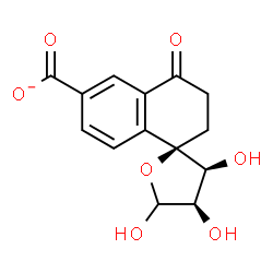 ChemSpider 2D Image | cyclic dehypoxanthinylfutalosinate(1-) | C14H13O7