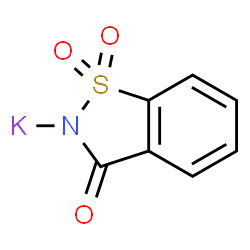 ChemSpider 2D Image | Potassium 3-oxo-3H-1,2-benzothiazol-2-ide 1,1-dioxide | C7H4KNO3S