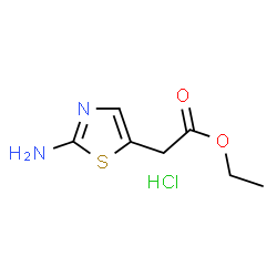 ChemSpider 2D Image | Ethyl 2-(2-aminothiazol-5-yl)acetate hydrochloride | C7H11ClN2O2S