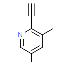 ChemSpider 2D Image | 2-Ethynyl-5-fluoro-3-methylpyridine | C8H6FN
